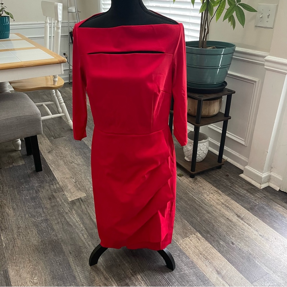 Cutout Cascade Ruffle Dress